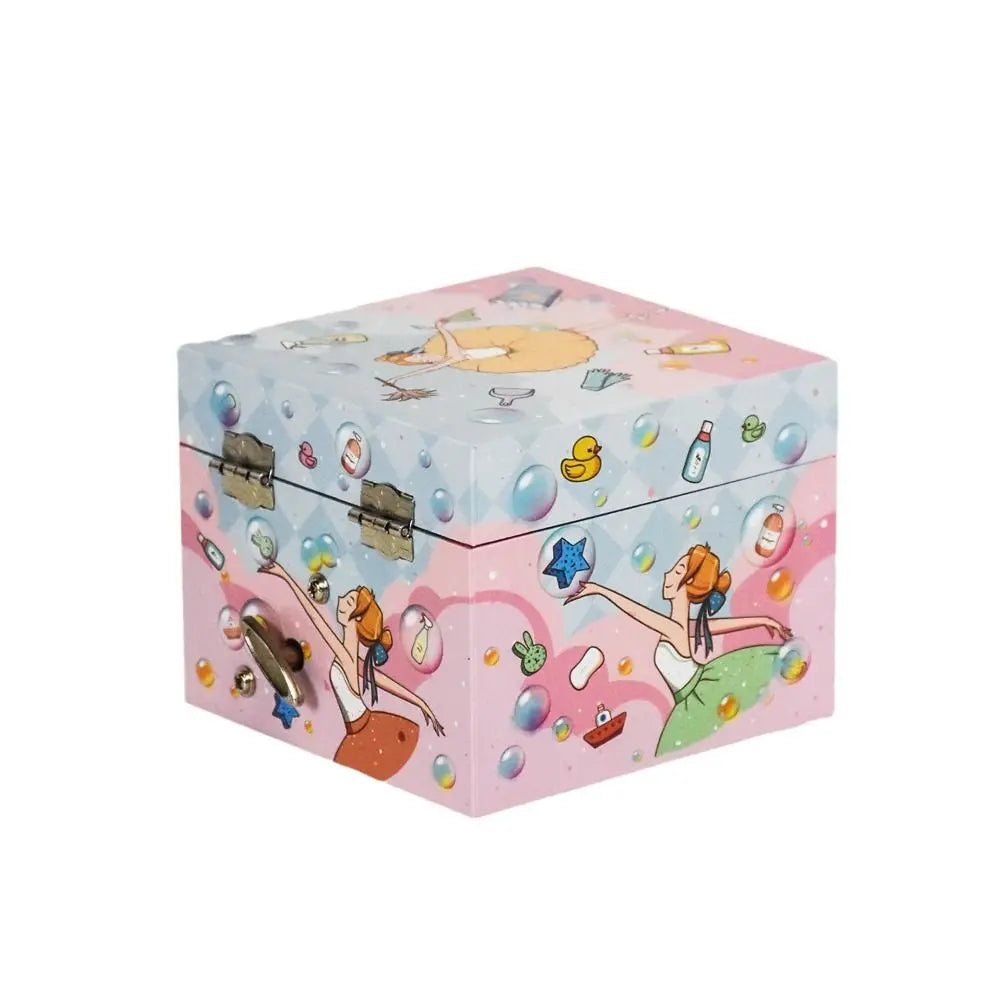 Rotating Girl Music Box Musical Jewelry Box With Mirror and Drawer Wooden Ballerina Music Box Christmas Birthday Gift for Girls
