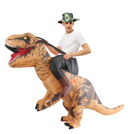 Adult Kids T-Rex Dinosaur Inflatable Costumes Purim Halloween Christmas Mascot Anime Party Cosplay Costume Dress Fancy Suits