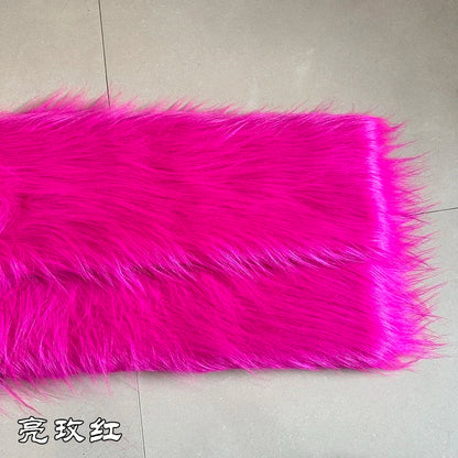 White Long Fur Long Hair Plush Fabric Fur  by the Meter for Clothes Upholstery Toys Coats Doll Sewing Soft Green Faux Fur Cloth