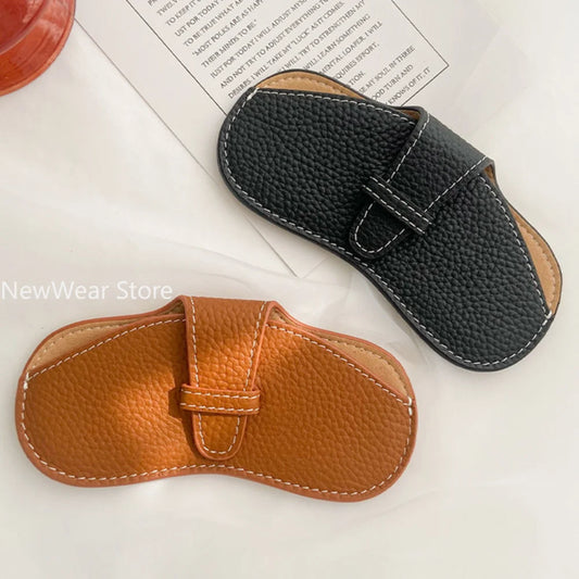 Fashion Women Glasses Case With Rope Leather Soft Glasses Storage Bag Portable Sunglasses Accessories Eyeglasses Sunglasses Case