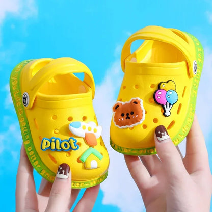 Garden Clogs Shoes Boys Girls Beach Sandal Kids Lightweight Breathable Cute Cartoon Slip on Mules Baby Slipper
