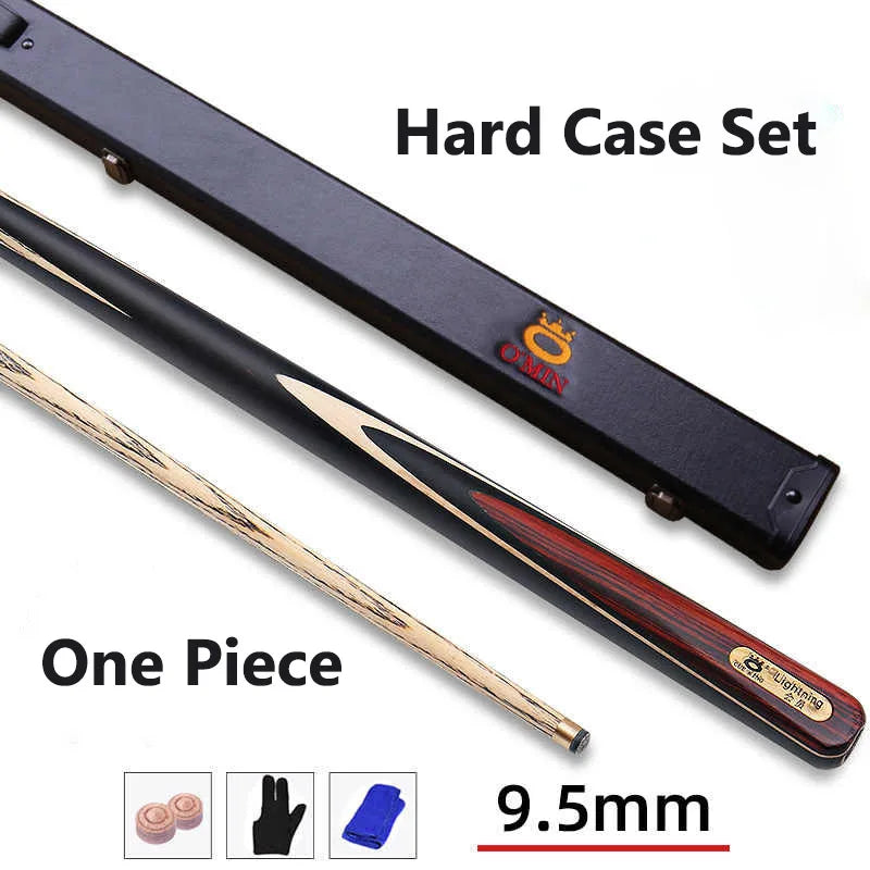 New Arrival OMIN Snooker Cue Stick Cobras 9.5mm/10mm/11.5mm Tip Size Ash Shaft Ebony Wood Handle With Snooker Cue Case Set