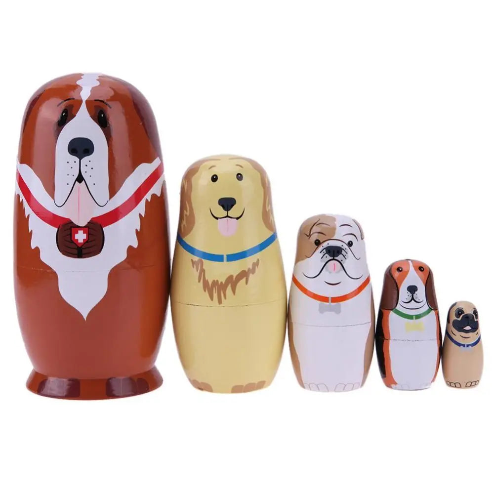 Home Bedroom Nesting Doll Hand Paint Toys Wooden Russian Nesting Doll Matryoshka Dolls Toys Russian Nesting Stacking Dolls