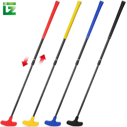 Golf Retractable Putter Adjustable Children Adult Double Sided Clubs Golf Practice Supplies