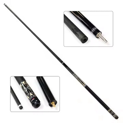 Superior Quality Yfen Handmade 1/2-Pc Carbon Fiber Shaft Maple Wood Butt Billiard Pool Cue 12.5mm Tip With Extension