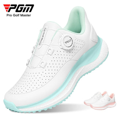 PGM Women Summer Golf Shoes Heat Dissipation Breathable Holes High Elasticity Height Outdoor Sports Shoes XZ430