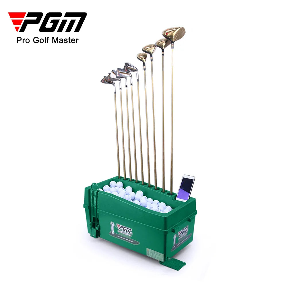 PGM Semi-Automatic Golf Ball Machine Automatic Golf Ball Dispenser Multifunction Golf Clubs Holder Golf Training Service Machine