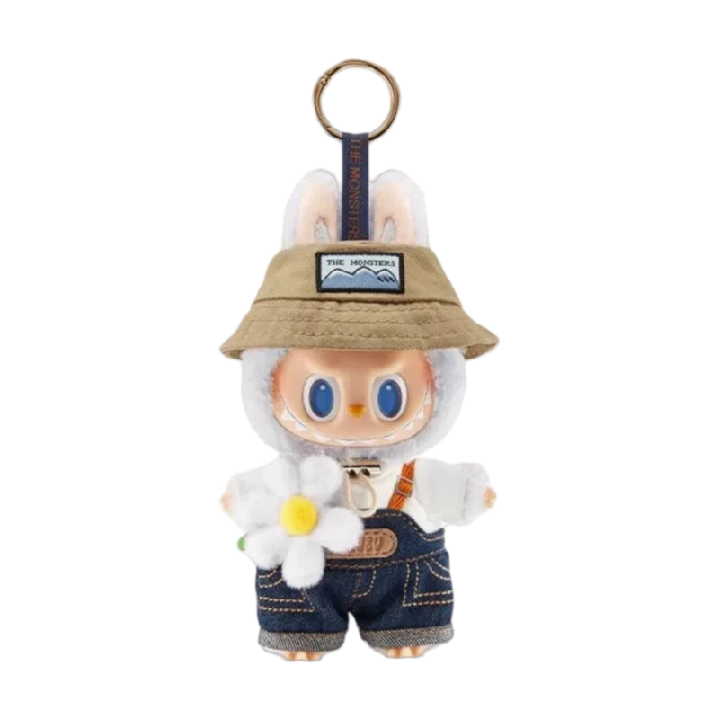 Labubu Keychain 1:1 Replica the Monsters Labubu Series Fall in Wild Doll Kid Toys Tide Play Pendant in Stock Birthday Gifts