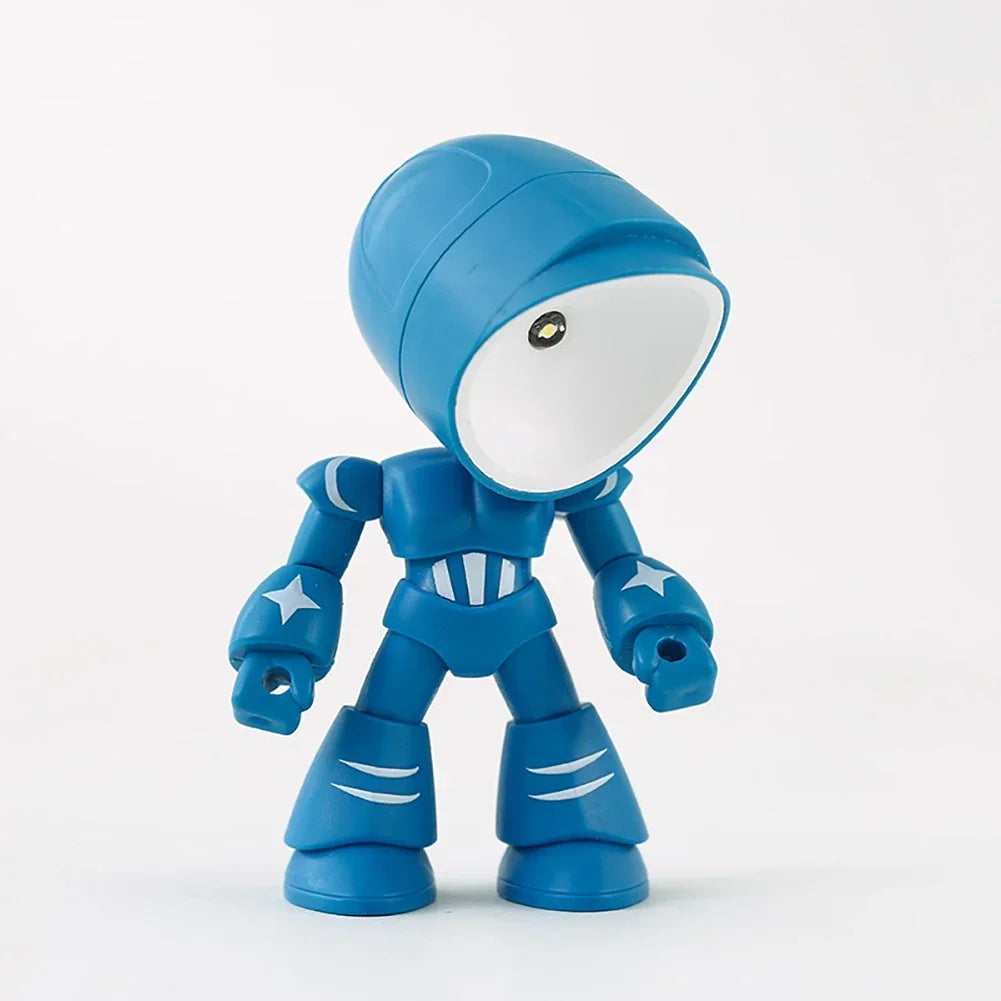Mini Table Lamp Cute Robot Hero Led Desk Night Light Bedroom Study Reading Book Lamps Night Light Eye Protection Bedside Lights