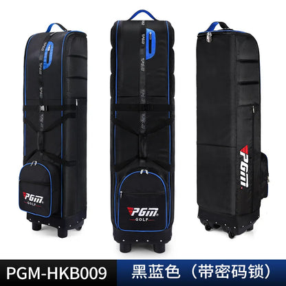 PGM Golf Travel Plane Bags With Wheel Thicken Straps Foldable Golf Club Travel Cover for Airlines Golf Aviation Bag HKB009