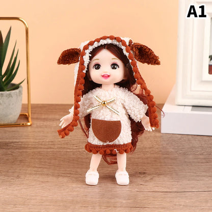 Innovative and Practical for Girls Birthday Gift Cute Fashion Princess DIY Dress Up Toys New 16CM Exquisite Mini Imitation Dolls