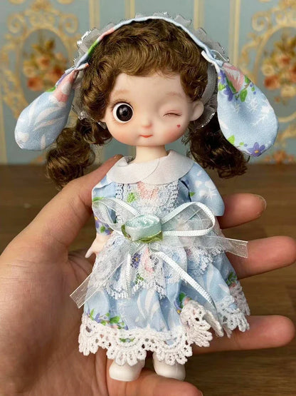 Lovely 17cm Doll 1/8 Bjd Dolls Mini Playhouse Doll Toy Kids Girls Dolls Toy Gift
