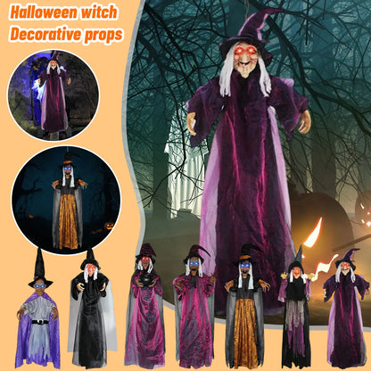 Halloween Voice Controlled Luminous Screaming Haunted Witch Escape Room Horror Haunted House Decorative Props