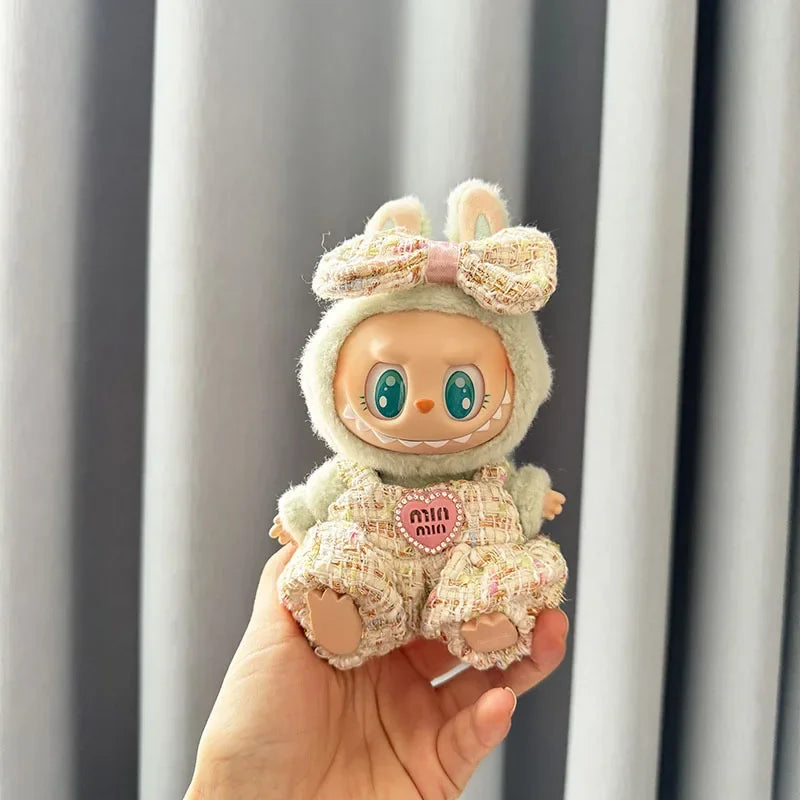17cm Labubu Doll's Clothes the Monster Outfit Accessories Clothing DIY Kids Gift Sweet Princess High-Quality Dress Cloak ED12B
