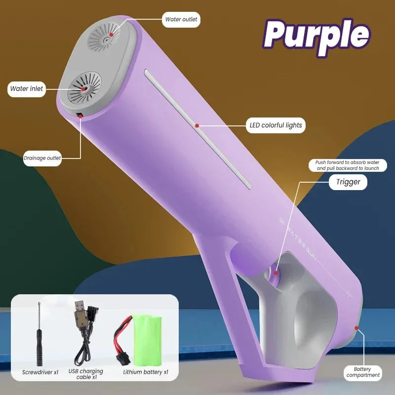 Hot Selling Dropshipping Electric Continuous Shooting Water Gun Toy Automatic Spray Outdoor Pool Summer Toy for Kids Adult Gift