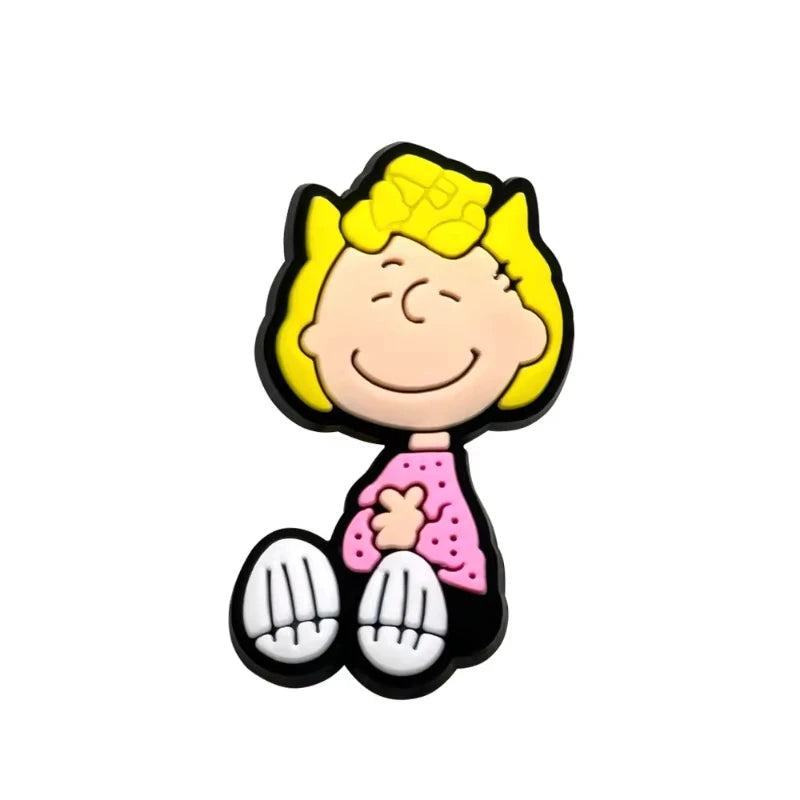 MINISO Whimsical Snoopy Cartoon Shoe Charms Decorative Accessories for Clogs and Sandals - Anime Inspired DIY Craft Accessories