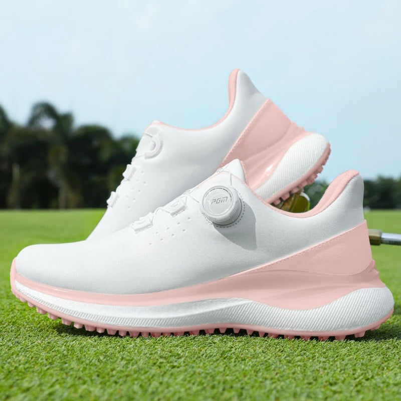 PGM Women's Golf Shoes Summer Waterproof High Elasticity Cushioning and Height Increasing Outdoor Sports Sneakers XZ435