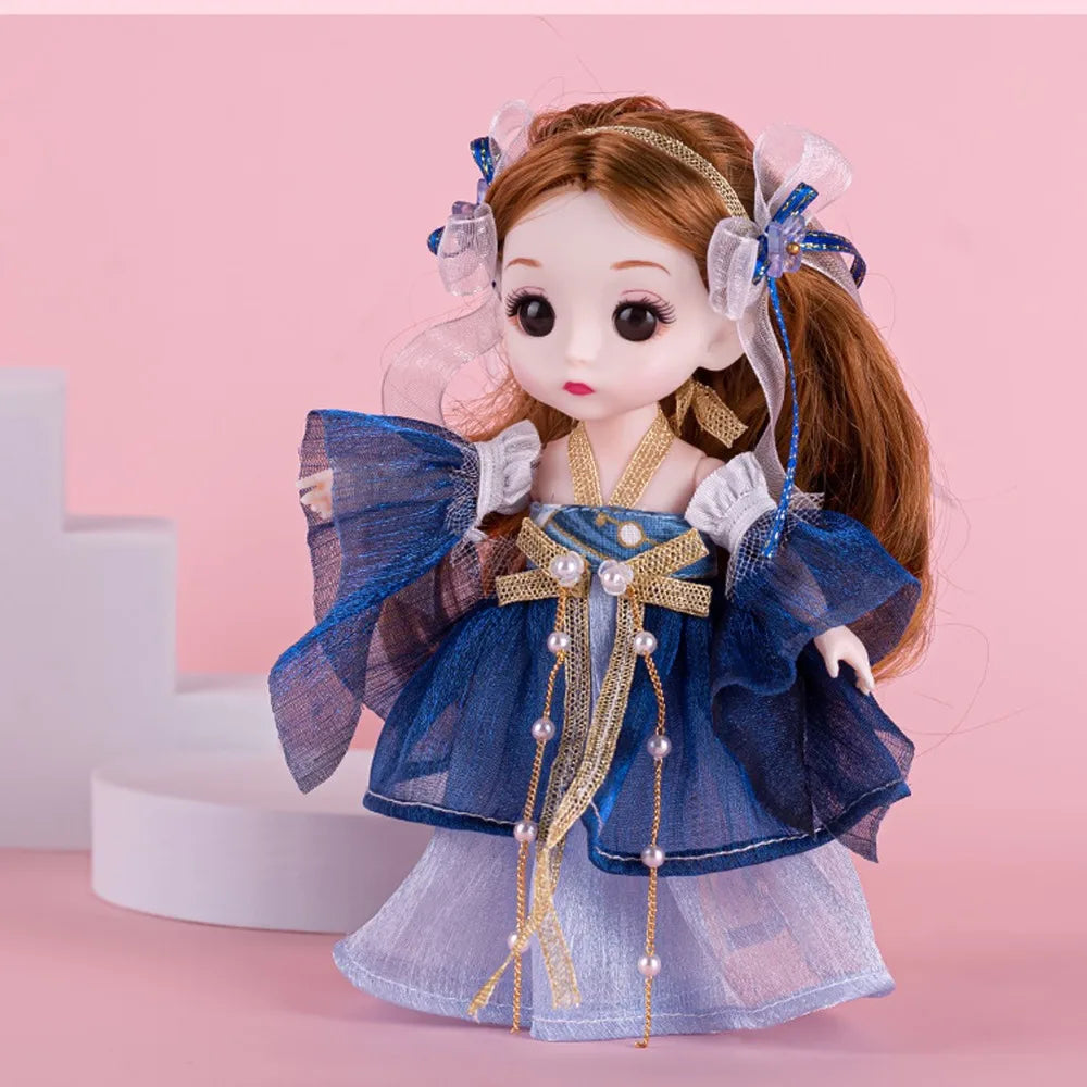 Multiple Colors Ancient Dress Bjd Doll Hanfu Princess Little Princess 17cm Ancient Girl Doll Plastic Chinese Costume