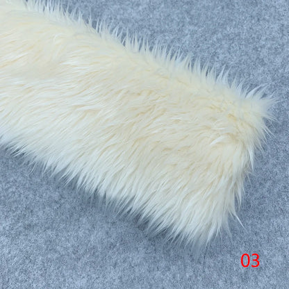 3cm Pile Length Artificial Plush Fox Fur Fabric for Making Cotton Doll Hair 40x45cm Falling Water Plush Fabric Sewing Material