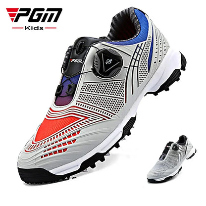PGM Golf Children's Shoes Waterproof Casual Sports Boy's Sneakers Quick Lacing Breathable Non-Slip Wholesale