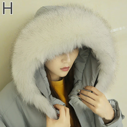 Winter Faux Fur Collar Scarf Women Warm Thick Imitation Fur Shawl Collar Fluffy Neck Warmer Scarves Coat Clothes Accessories