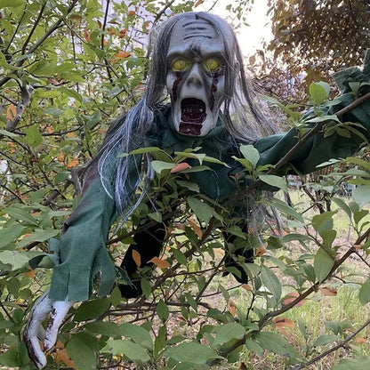 Crawling Ghost Electric Scary Crawling Spirit Horror Voice Control Bloody Ghost Zombie Props Haunted House Yard Halloween Decor