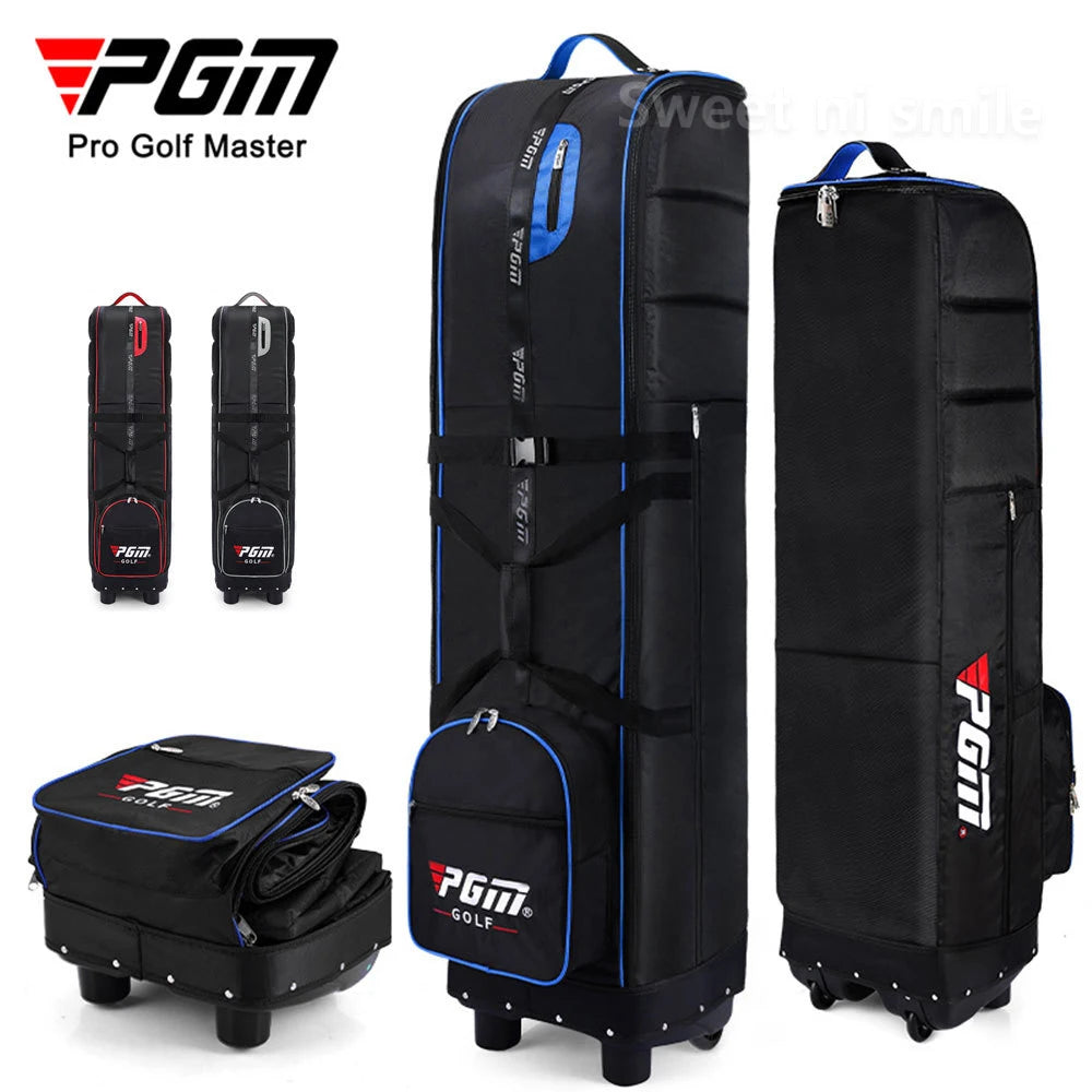 PGM Golf Travel Plane Bags With Wheel Thicken Straps Foldable Golf Club Travel Cover for Airlines Golf Aviation Bag HKB009