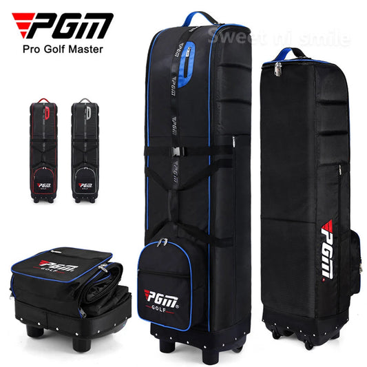 PGM Golf Travel Plane Bags With Wheel Thicken Straps Foldable Golf Club Travel Cover for Airlines Golf Aviation Bag HKB009