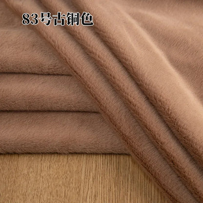 5mm Stretch European Mink Faux Fur Fabric High-Low Pattern for Clothing Scarves Hats Photo Props DIY Craft Decoration