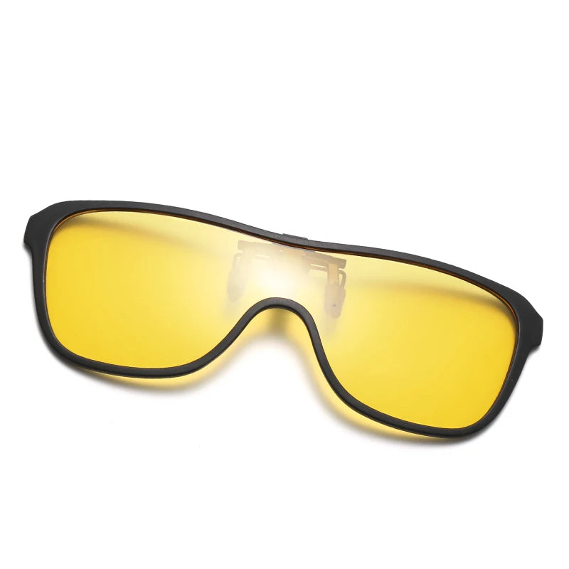 New Polarized Clip on Sunglasses 2022 Men Photochromic Car Driver Goggles Night Vision Glasses Anti Glare Square Glasses Oculos