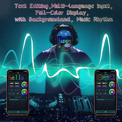 Bluetooth APP Light Up LED Mask Diy Picture Animation Text Halloween Christmas Carnival Costume Party Game Child Masks Deco GIFT