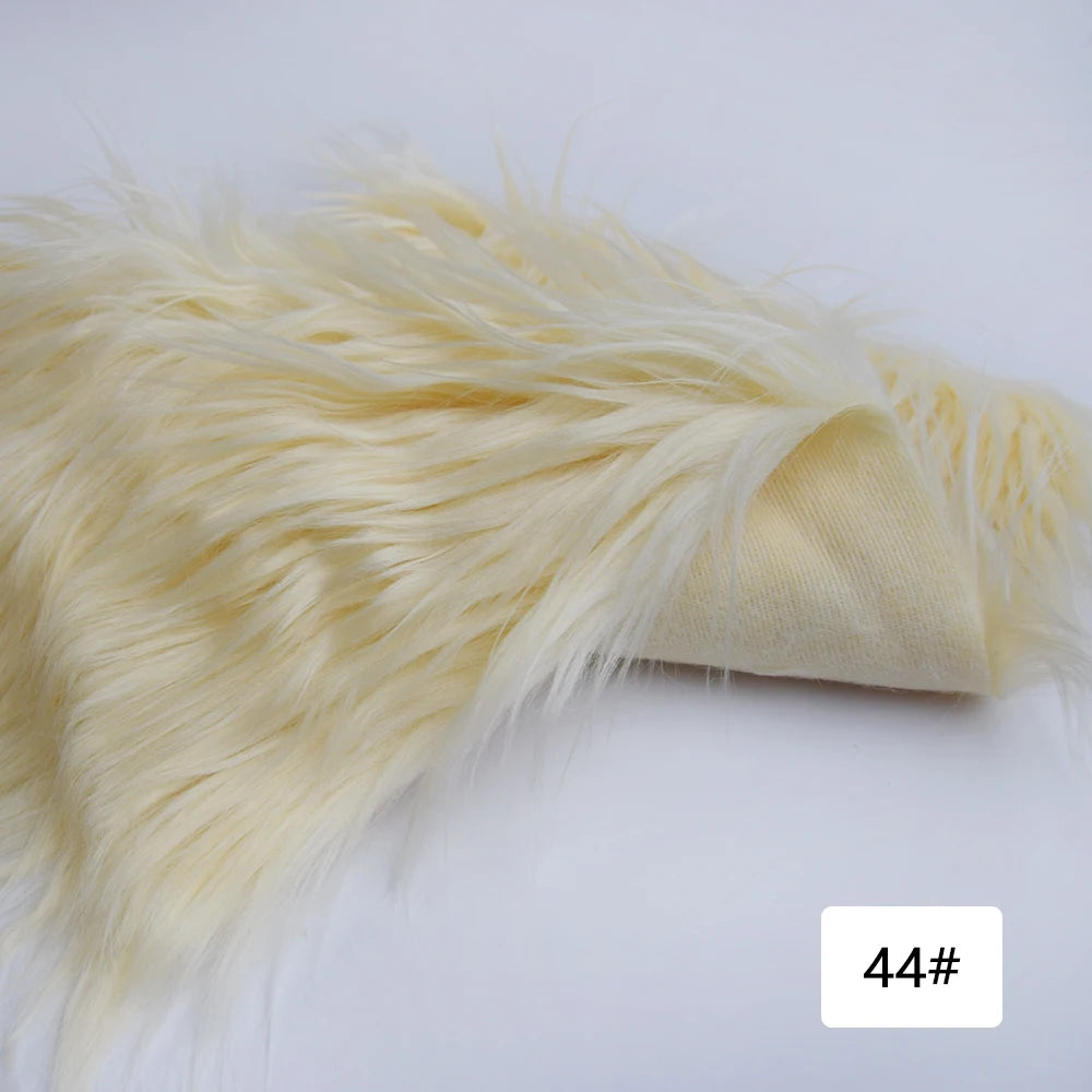 25x45cm 8cm Pile  Faux Fur Fabric for Sewing Make Cotton Doll Hair Diy Handmade Home Decoration Cosplay Fabric for Needlework
