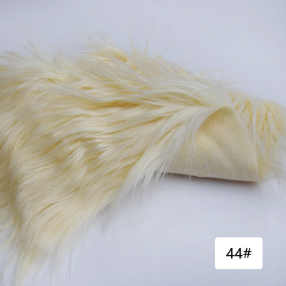 25x45cm 8cm Pile  Faux Fur Fabric for Sewing Make Cotton Doll Hair Diy Handmade Home Decoration Cosplay Fabric for Needlework