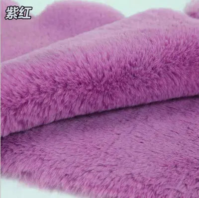 Faux Fur Thickening Rabbit Fur Faux Plush Fabric for Coat Pillow Vest Collar Hat Short Pile Plush Fur Tissu Telas Fabric Carpet