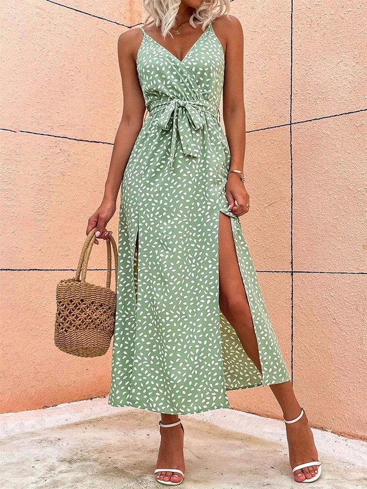 Summer Women Backless Floral Printed Dress,Long Dresses,Woman Clothing,Dress Women,Women's Beach Dresses,Sexy Costume Women