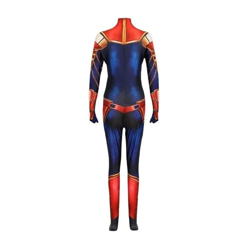 Movie Captain Cosplay Costume Women Superhero Cos Stage Jumpsuit Halloween Carnival Role Play Party Zentai Kids Adult Bodysuit