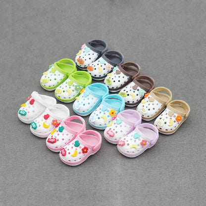 Labubu Doll Slippers Shoes (4.3*2.0cm) for Labubu Macaron  Bao-Ao Bao Ao &15cm EXO Plush Doll & 1/6 BJD Doll