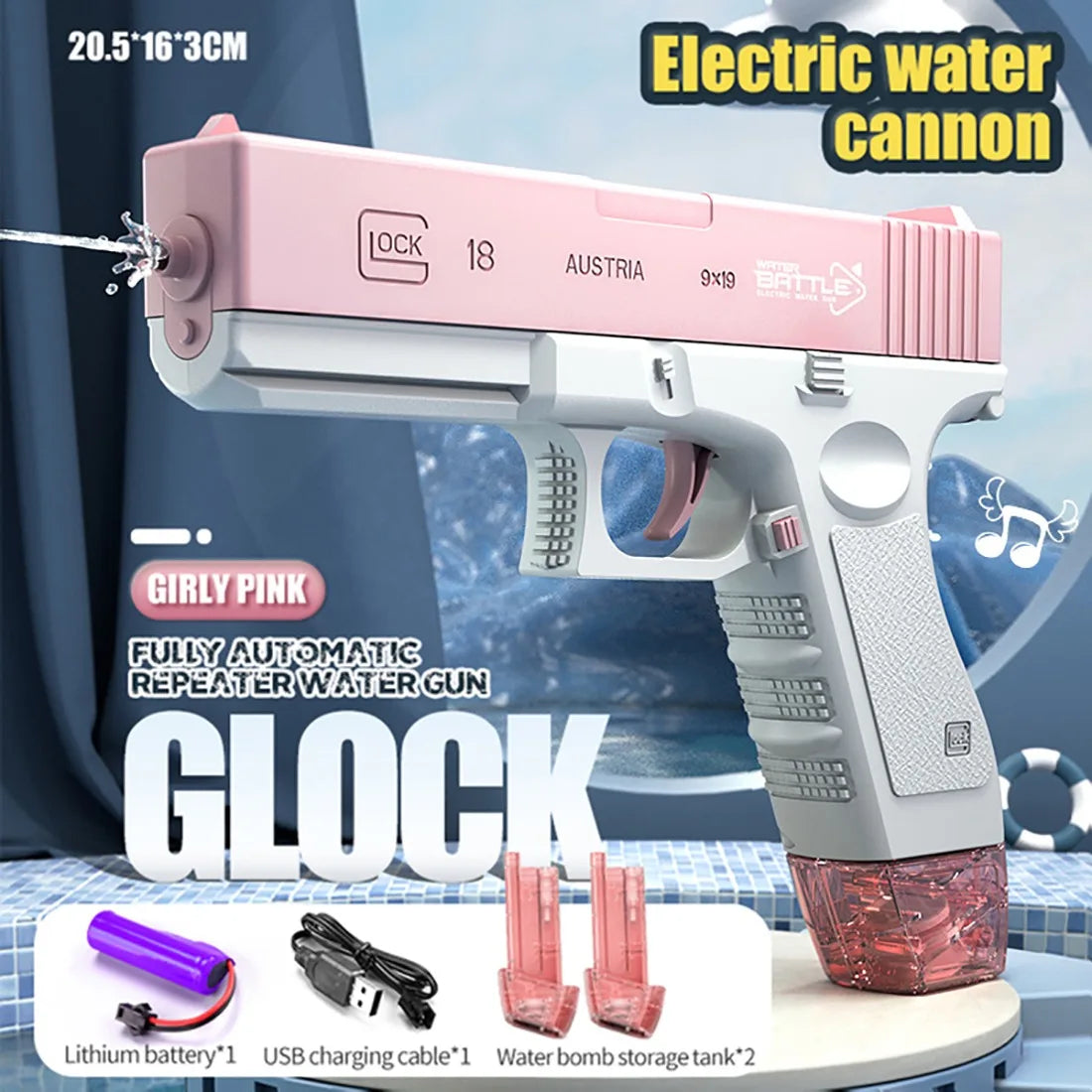 Automatic Electric Water Gun Toy Summer Induction Water Absorbing High Pressure Water Gun Beach Outdoor Water Rifle Fight Toys