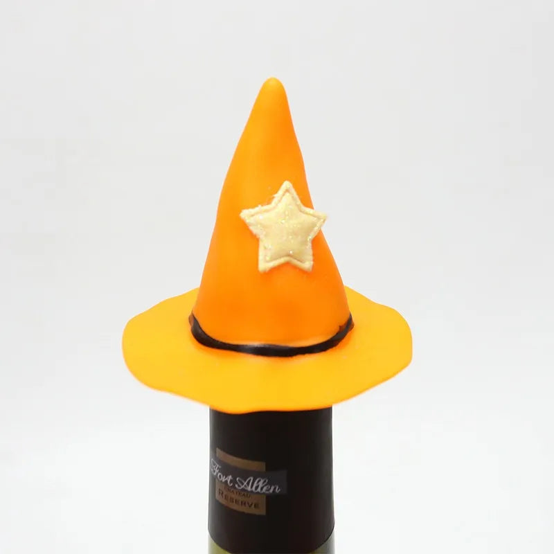 Halloween Mini Witch Hat Bottle Decoration Halloween Party Wine Bottle Hat Happy Halloween Day 2025 Home Dinner Table Supplies