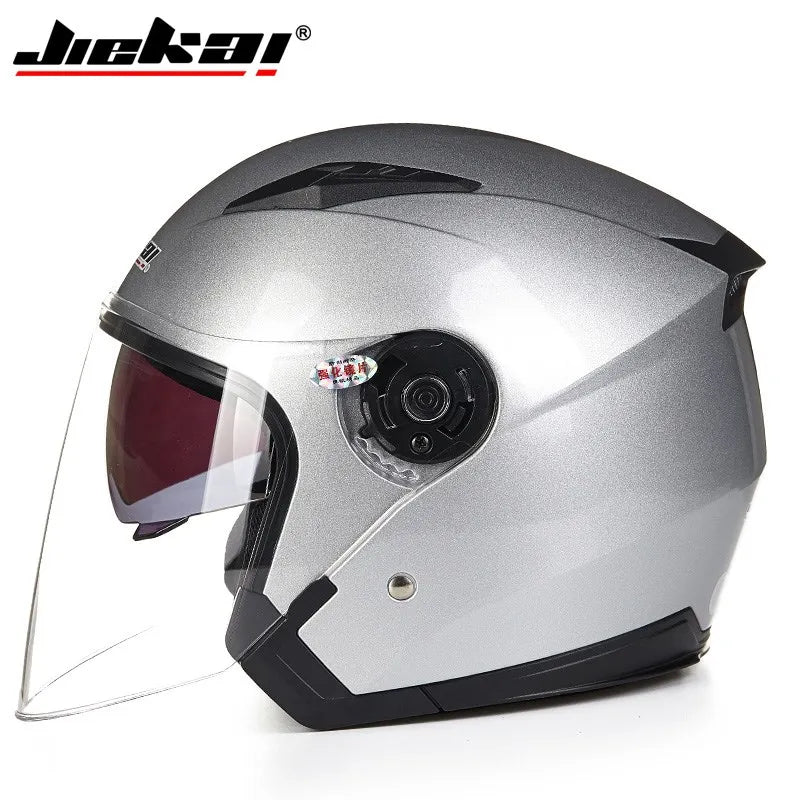 NEW Motorcycle Electric Bicycle Helmet Four Seasons DoubleLenses Racing Half Helmets Motorbike Helmet Medio Casco