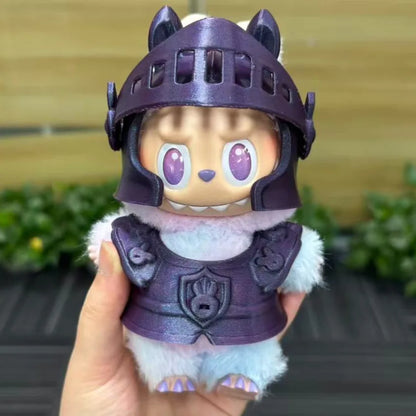 3D Armour for Labubu Clothes Dragon Slayer Knight Armor Sword Set Mini Plush Doll Clothing Fashion Doll Accessories Gift