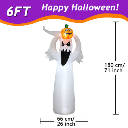 1pc Halloween Inflatables Outdoor Decorations Inflatable Yard Decoration With Build-In LEDs Blow Up Pumpkin for Halloween Party