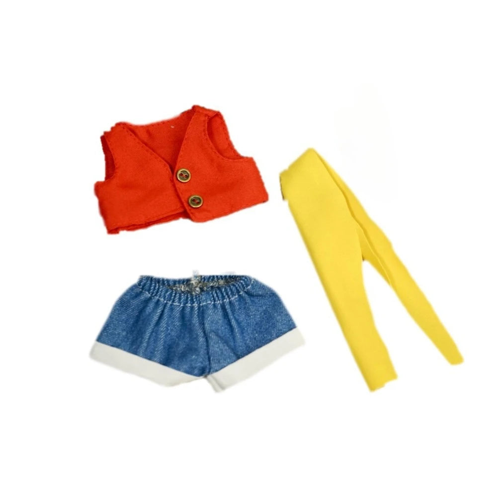 Labubu Anime Character Red Vest Set Trendy Pendant Clothing, Labubu Accessories (No Dolls)