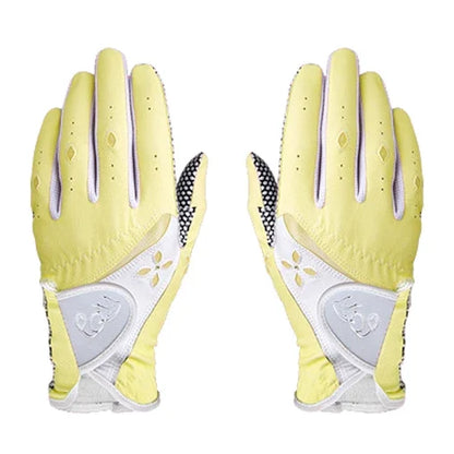 PGM 1 Pairs Women Golf Gloves Soft Breathable PU Leather With Non-Slip Particle Outdoor Sports Wholesale Accessories ST020