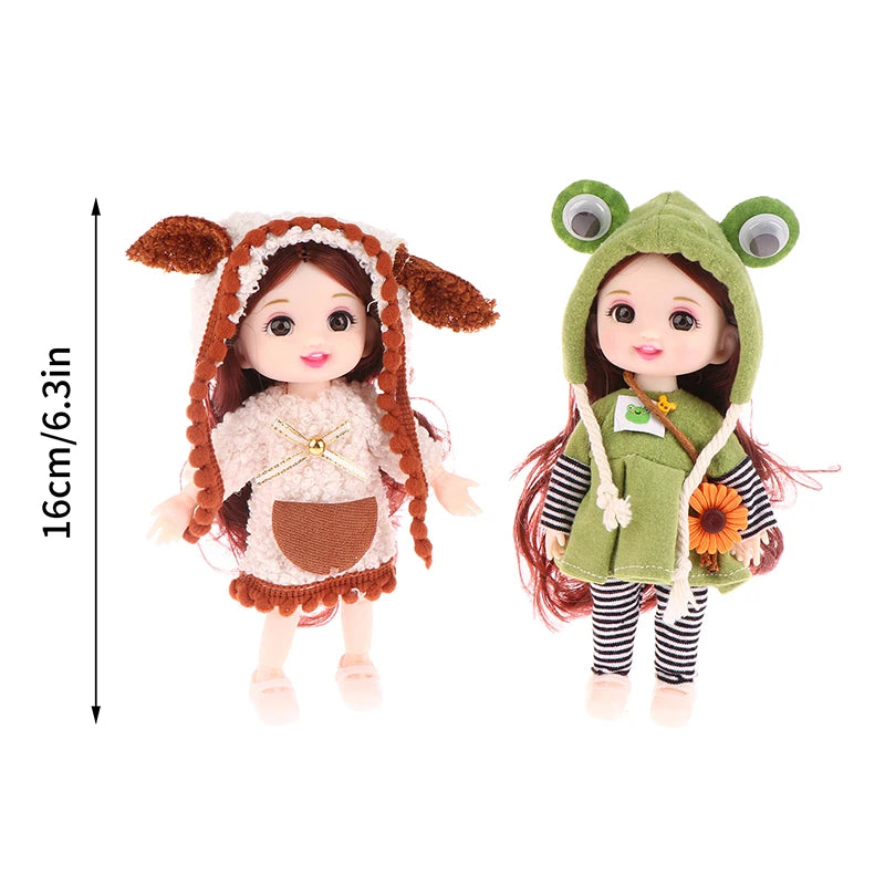 Innovative and Practical for Girls Birthday Gift Cute Fashion Princess DIY Dress Up Toys New 16CM Exquisite Mini Imitation Dolls