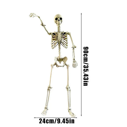 Halloween Skeleton  90cm Halloween Human Shape Posable Human Shape Bones Halloween Herror Decorations Haunted House Horror Props