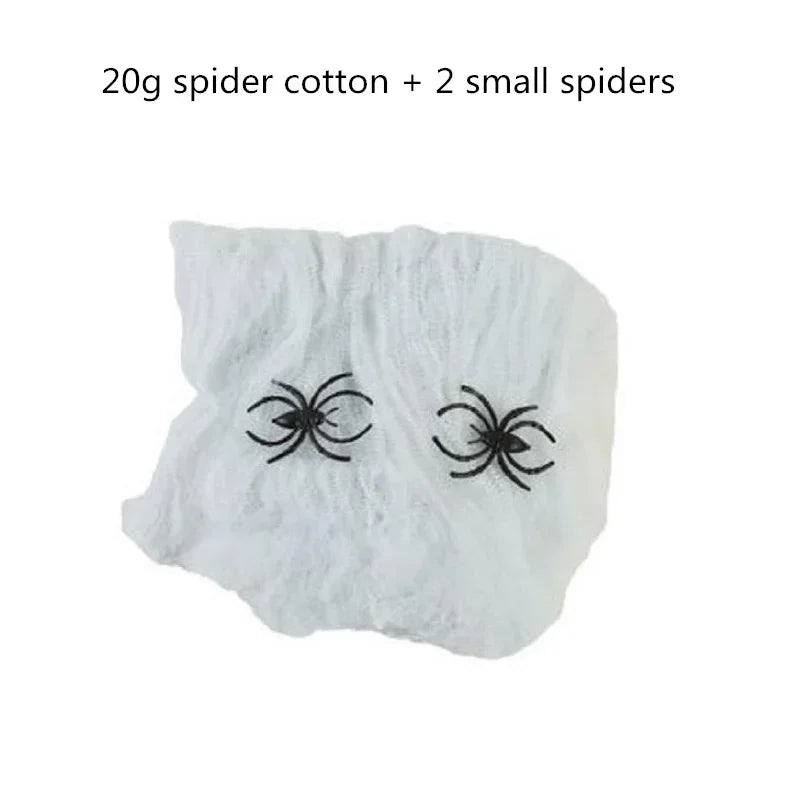 Horror Halloween Spider Web Giant Stretchy Cobweb for Yard Outdoor Haunted House Bar Decoration Supplies Halloween Party Props