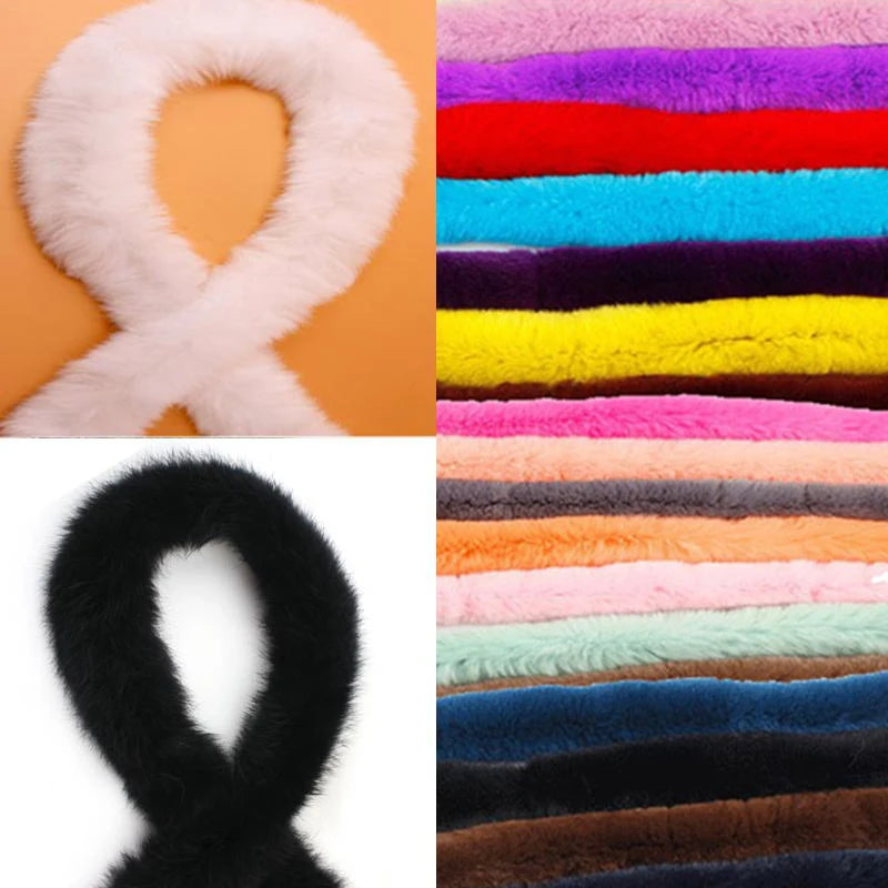 5M Artificial Rabbit Fur Ribbon Tapes Faux Fur Tape Trimming Ribbon Furry Fluffy Tape Garment Edge DIY Sewing Accessories