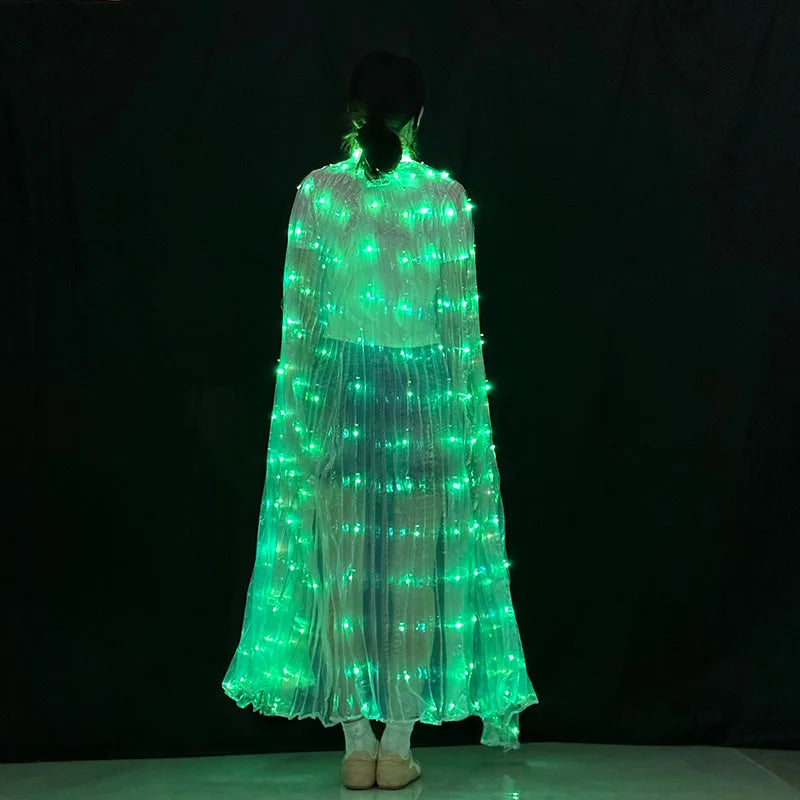 Holiday Party Glow Props LED Butterfly Wing Girls Women Children Dancing Costumes Accessory Wings Glowing for Holiday Halloween