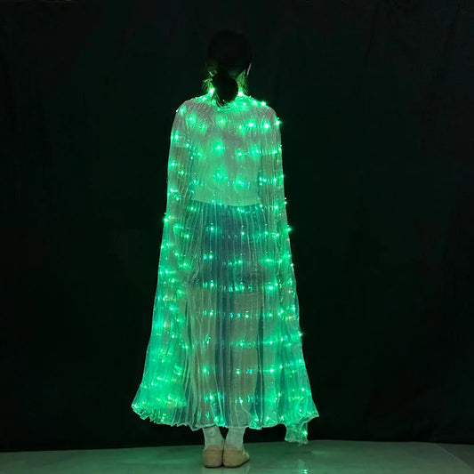 Holiday Party Glow Props LED Butterfly Wing Girls Women Children Dancing Costumes Accessory Wings Glowing for Holiday Halloween